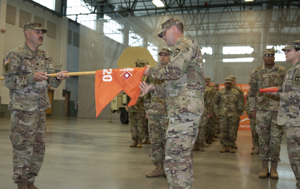 620th Signal Company holds color casing ceremony