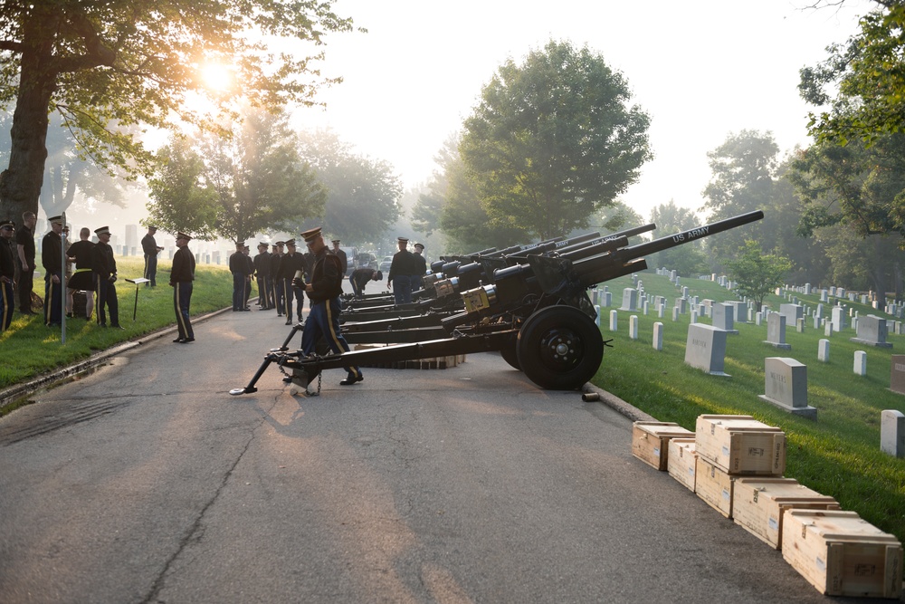 Presidential Salute Battery Practice