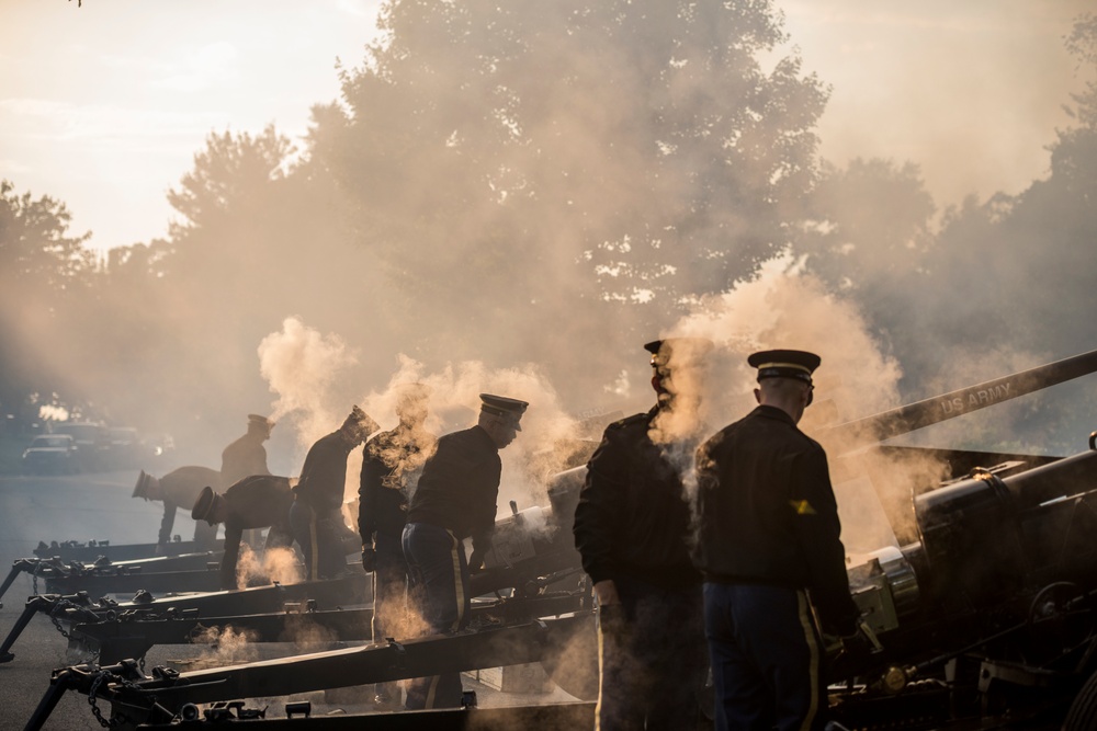 Presidential Salute Battery Practice