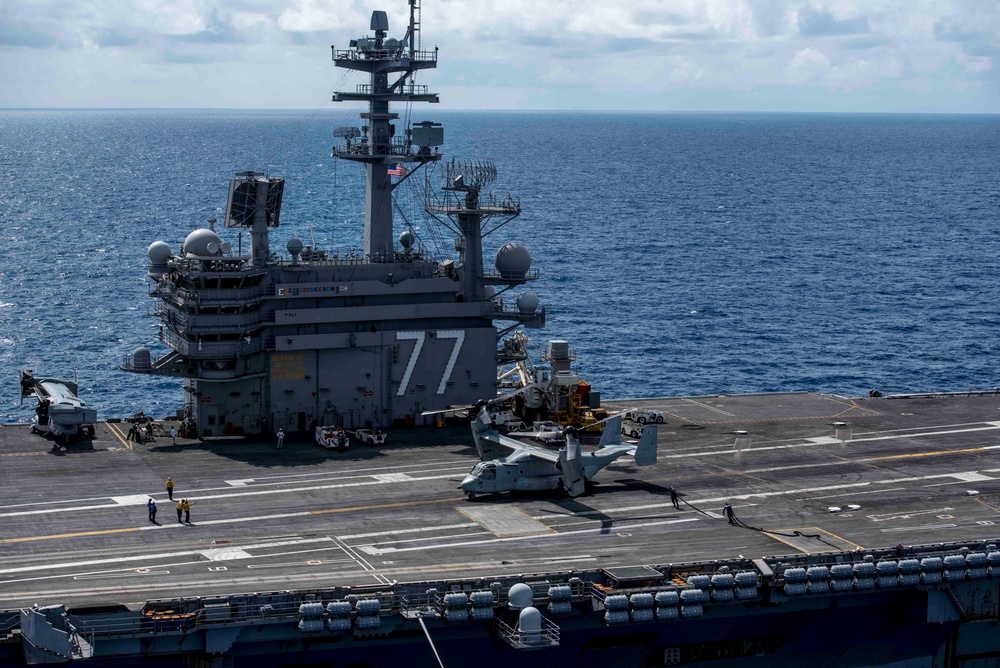 MV-22 Osprey Prepares To Take Off