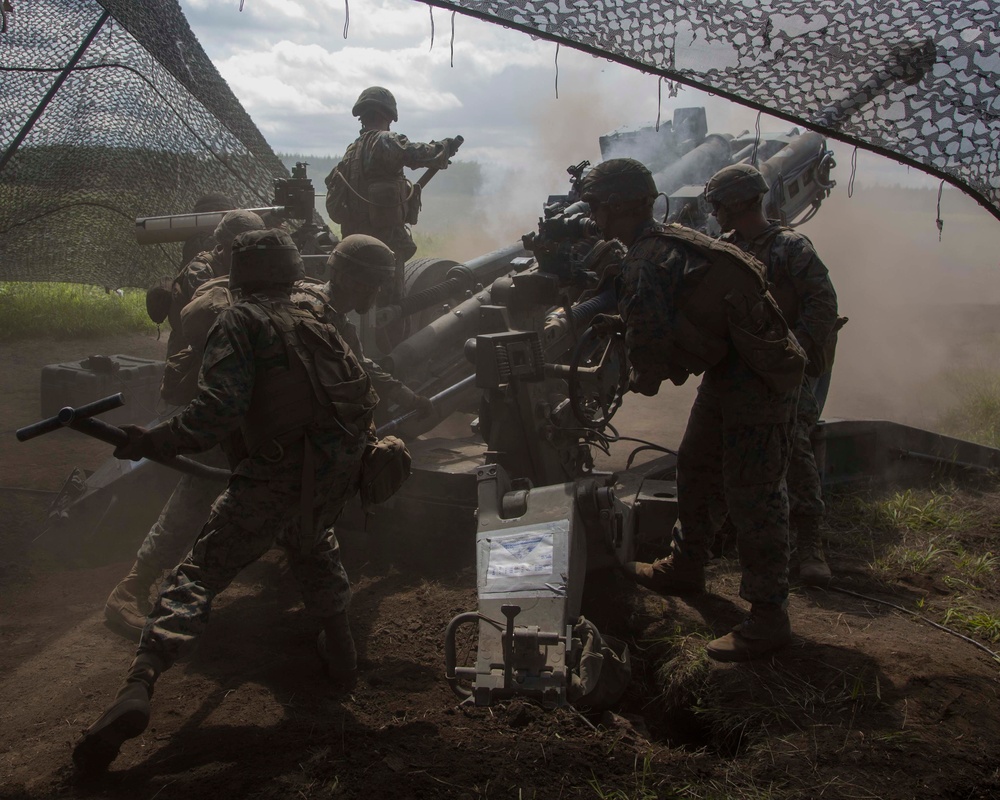 Marines with 3/12 conduct live-fire training during ARTP 18-2