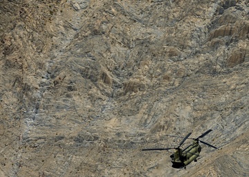 Flying over northern Afghanistan