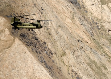 Flying over northern Afghanistan