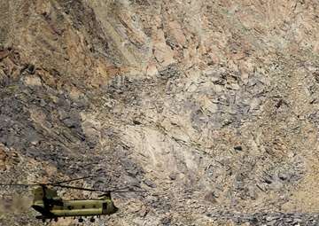 Flying over northern Afghanistan