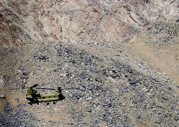 Flying over northern Afghanistan