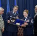 Command Chief Master Sergeant Lorraine F. Regan retired from the Air National Guard Readiness Center