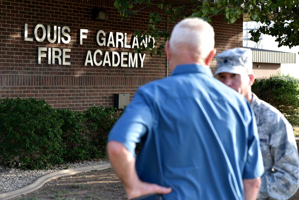 Louis F. Garland’s family visits Goodfellow