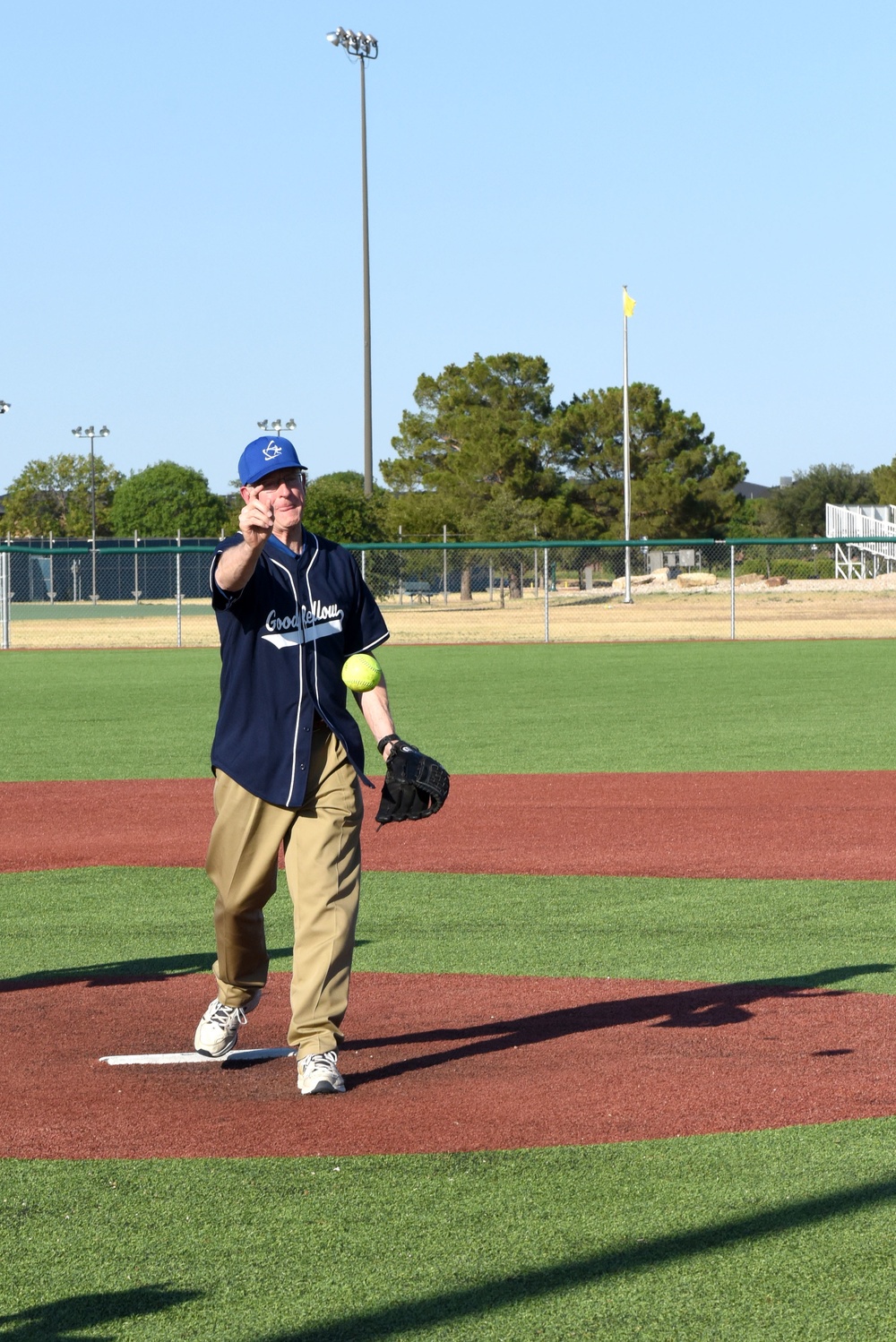 Goodfellow and San Angelo play first community softball game
