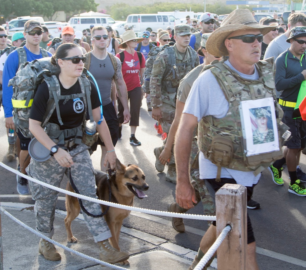 Joint Task Force Troopers Ruck for Suicide Awareness