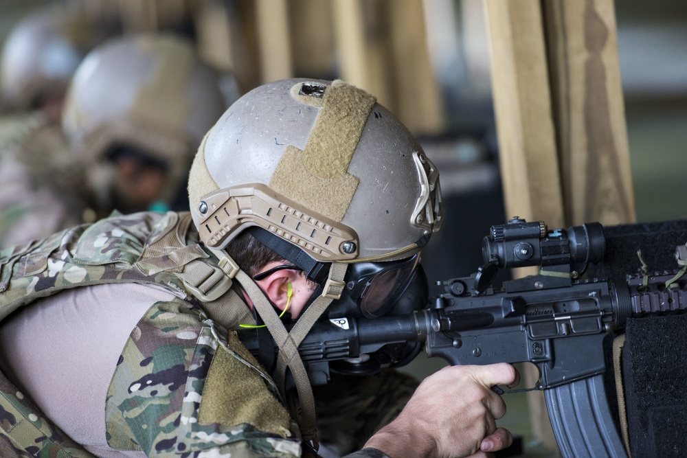 Gas mask firing