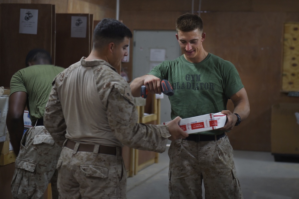 Airmen, Marines partners in postal