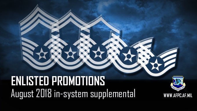 August enlisted in-system supplemental promotion list released