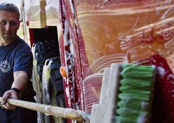 Firefighters prepare training for the U.S. Army Reserve