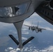 121st ARW KC-135 Stratotanker refuels Semour Johnson AFB F-15E Strike Eagles