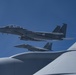 121st ARW KC-135 Stratotanker refuels Semour Johnson AFB F-15E Strike Eagles