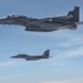 121st ARW KC-135 Stratotanker refuels Semour Johnson AFB F-15E Strike Eagles