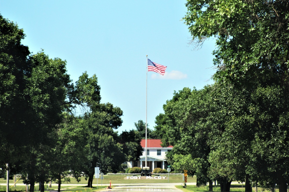 American Flag and Fort McCoy