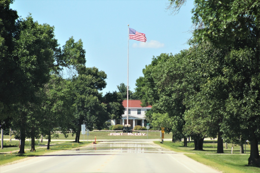 American Flag and Fort McCoy