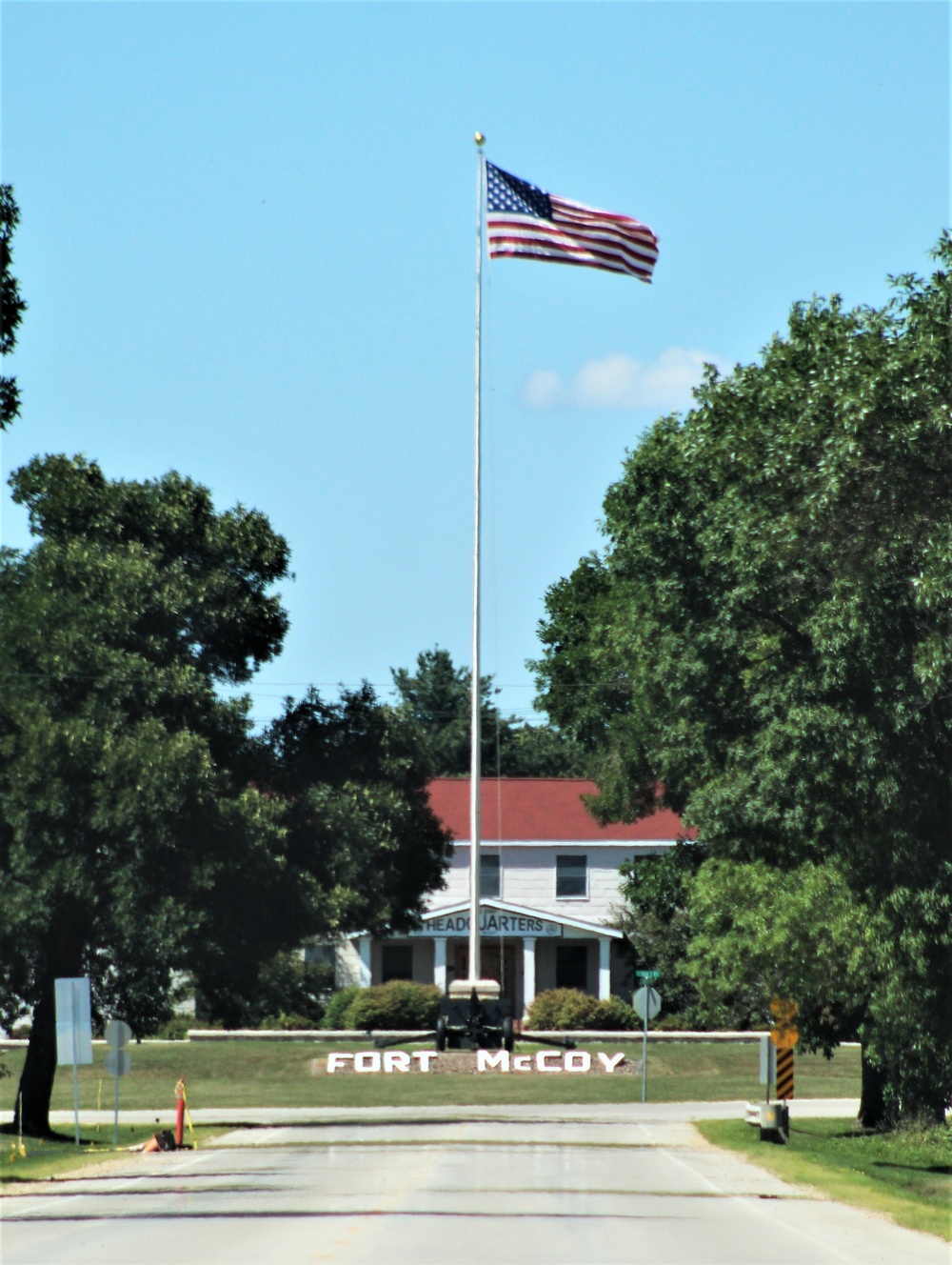 American Flag and Fort McCoy