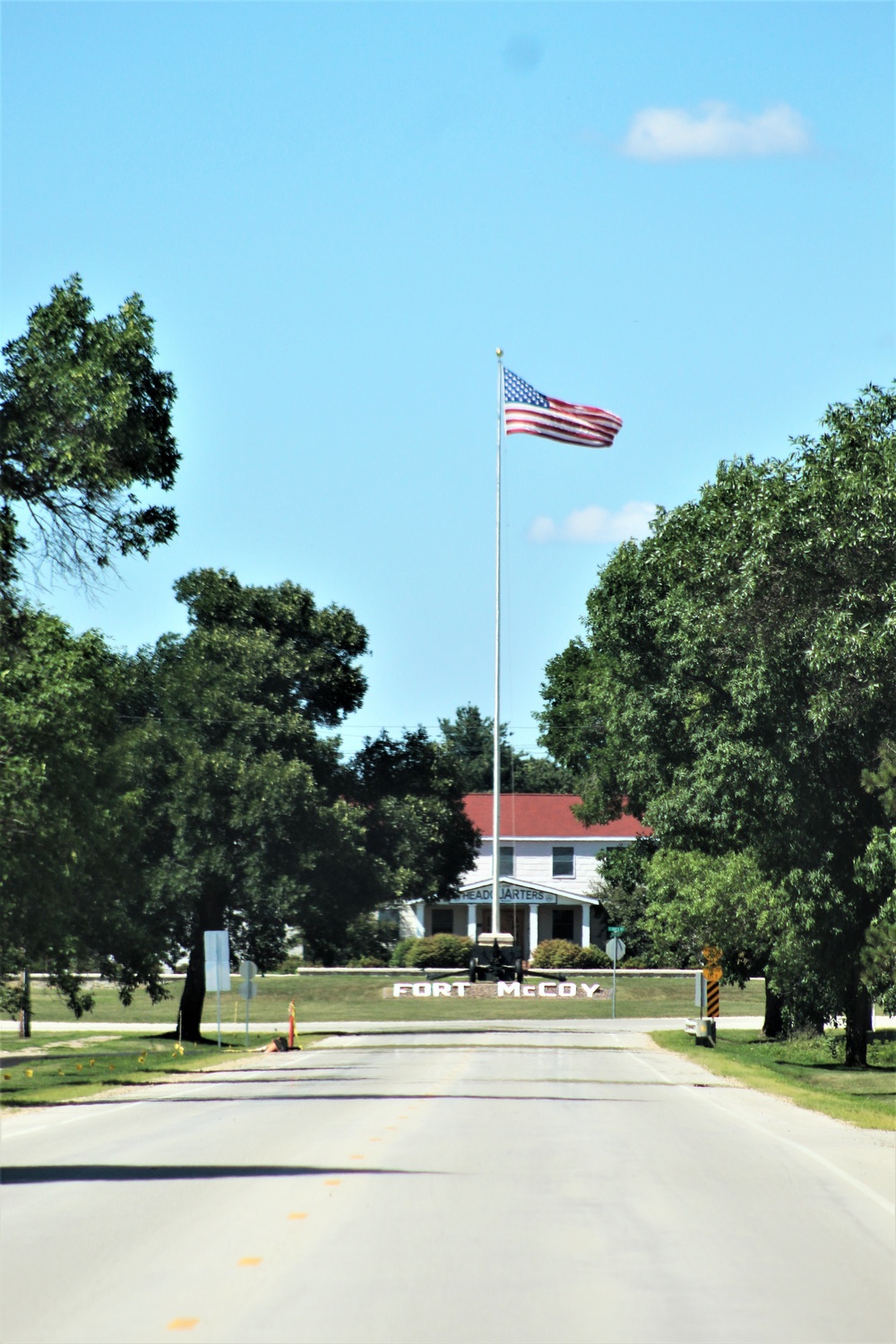 American Flag and Fort McCoy