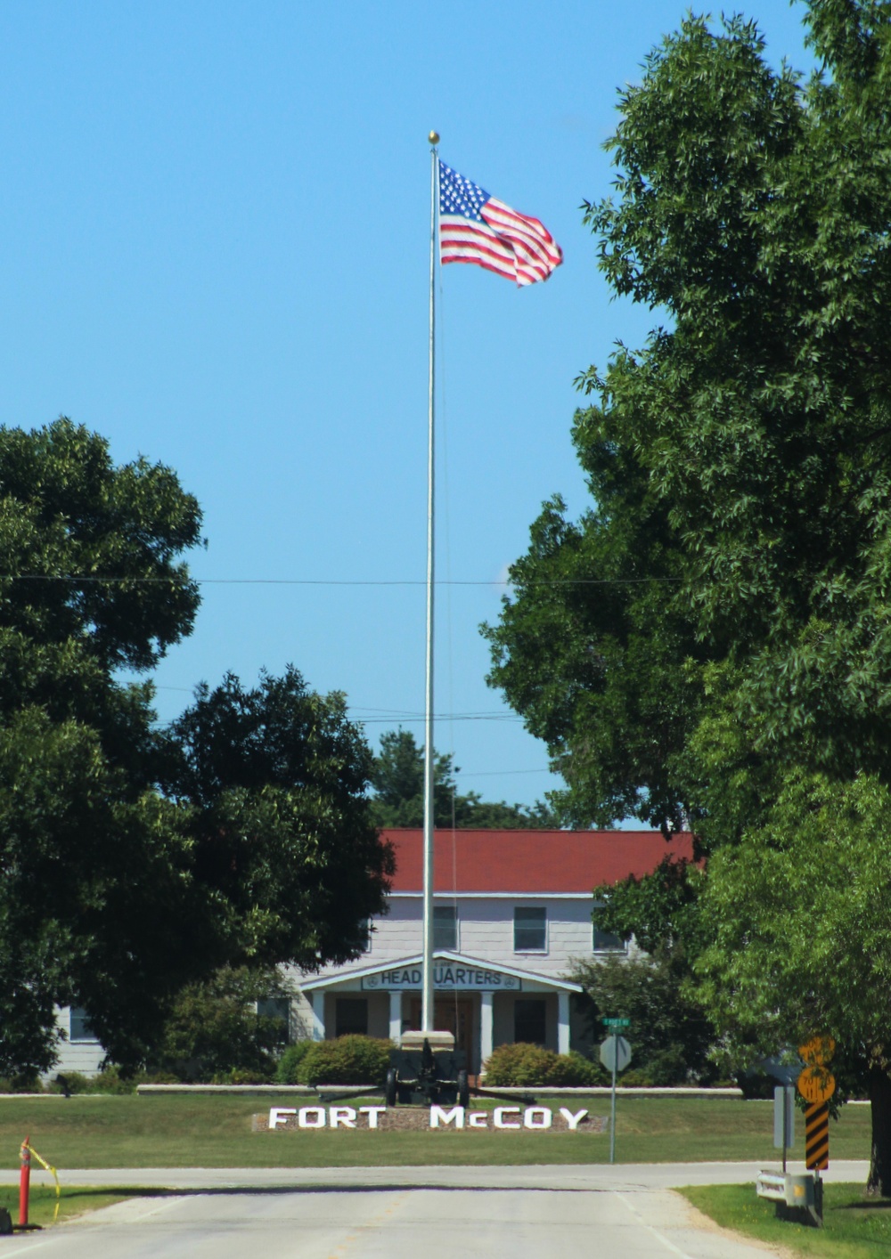 American Flag and Fort McCoy