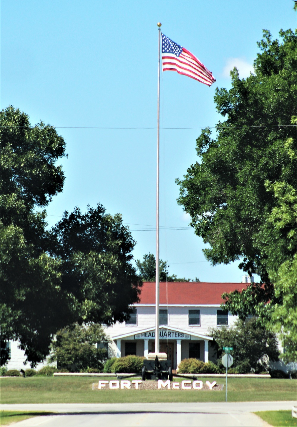 American Flag and Fort McCoy