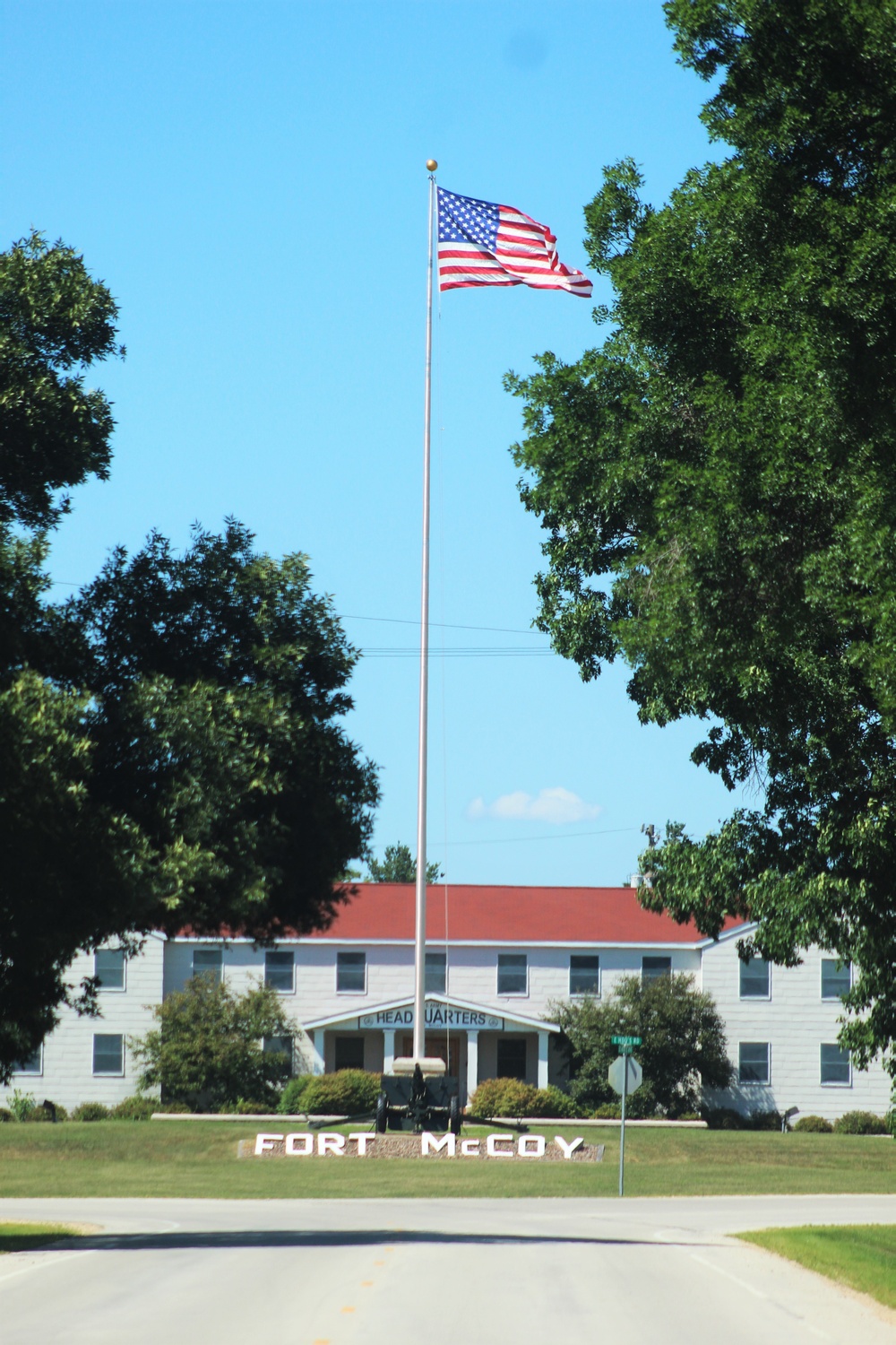 American Flag and Fort McCoy