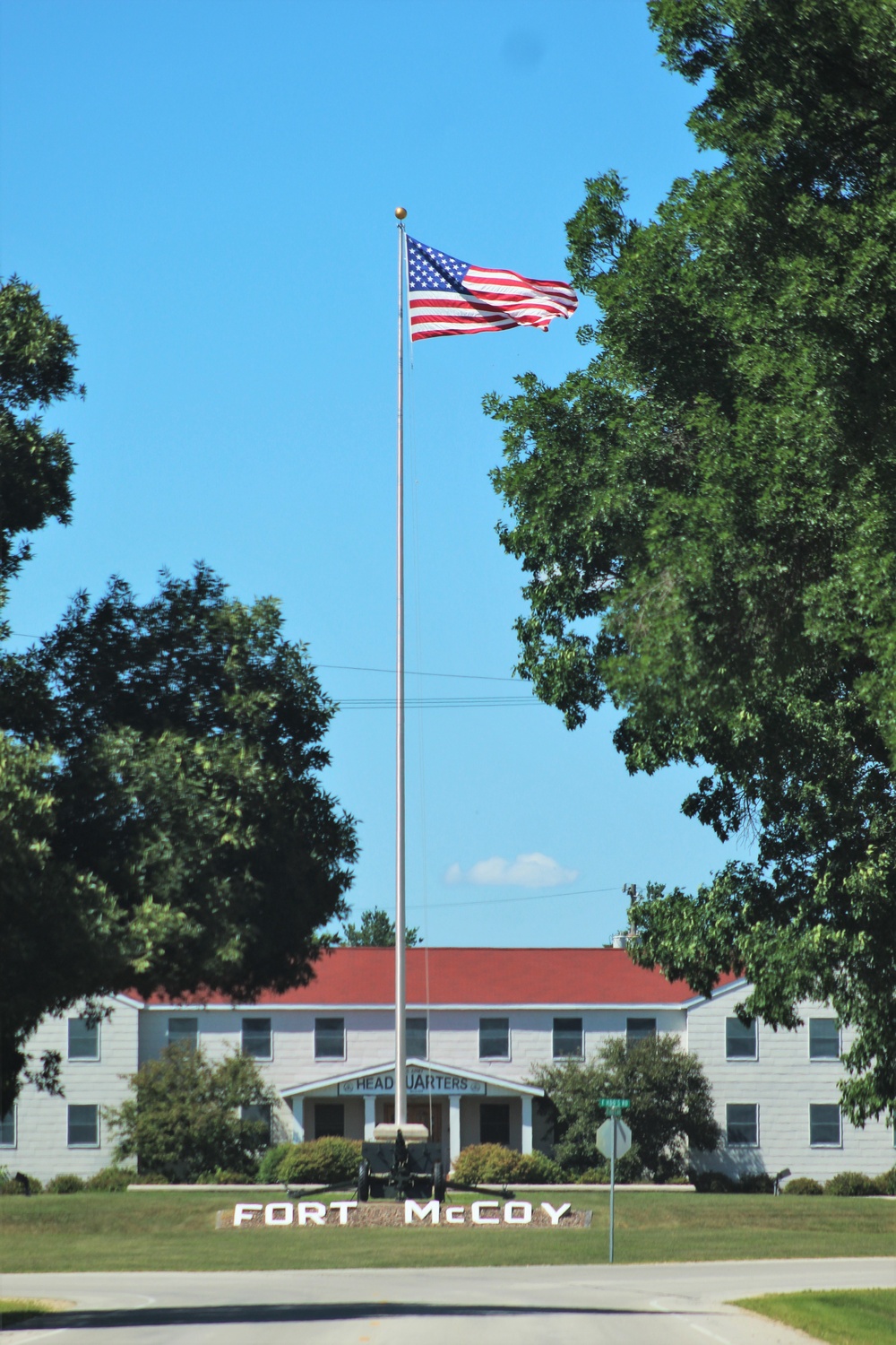 American Flag and Fort McCoy