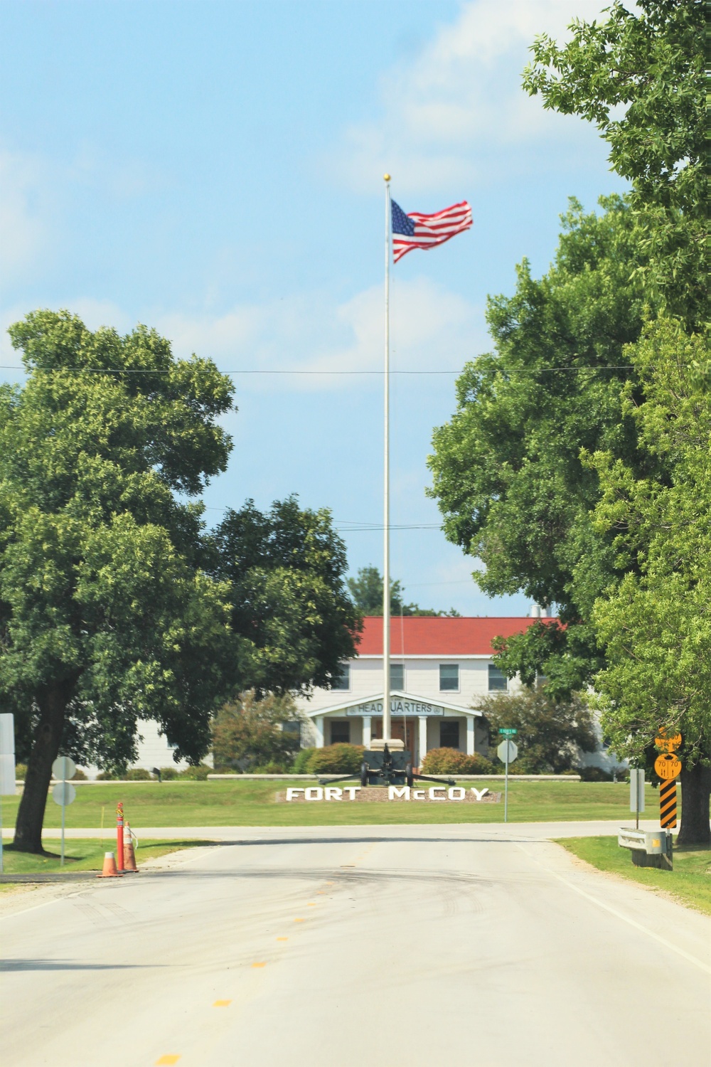 American Flag and Fort McCoy