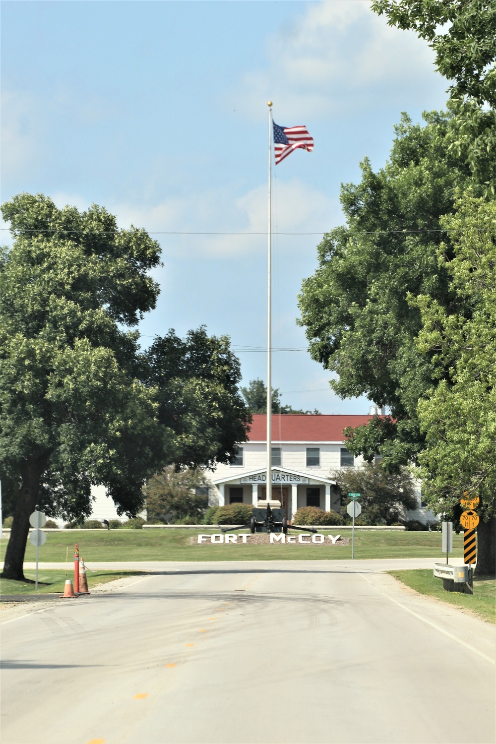 American Flag and Fort McCoy