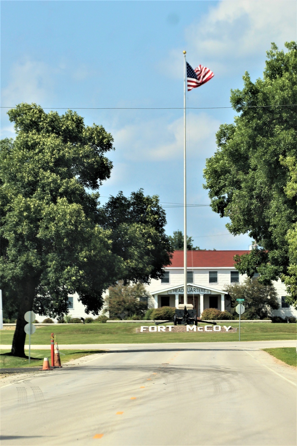 American Flag and Fort McCoy