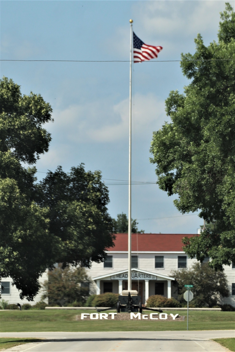 American Flag and Fort McCoy