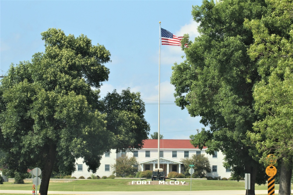 American Flag and Fort McCoy