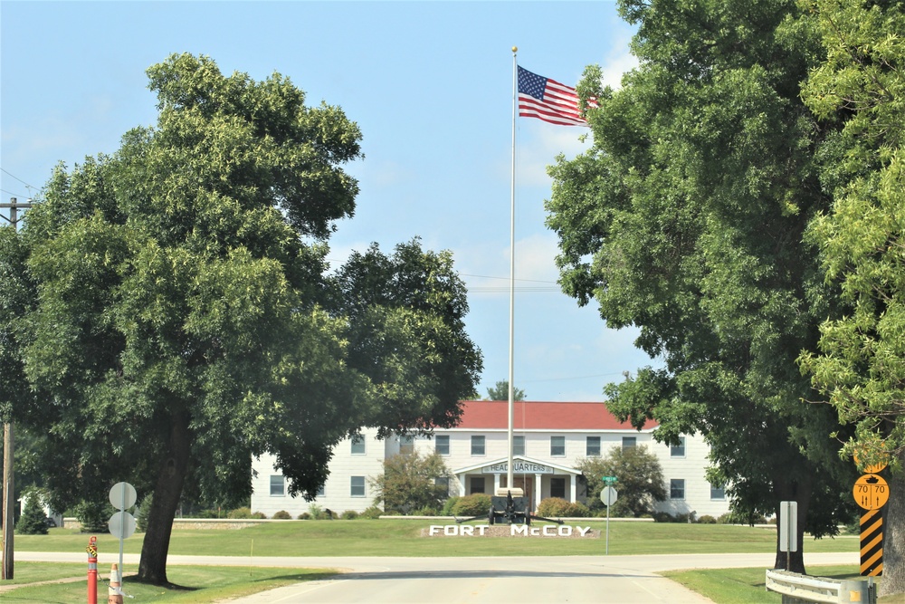 American Flag and Fort McCoy