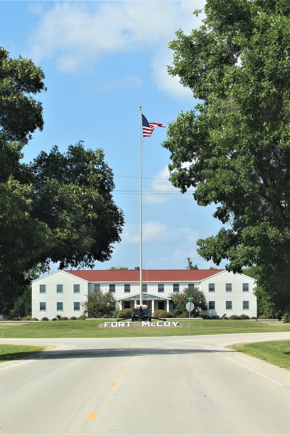 American Flag and Fort McCoy