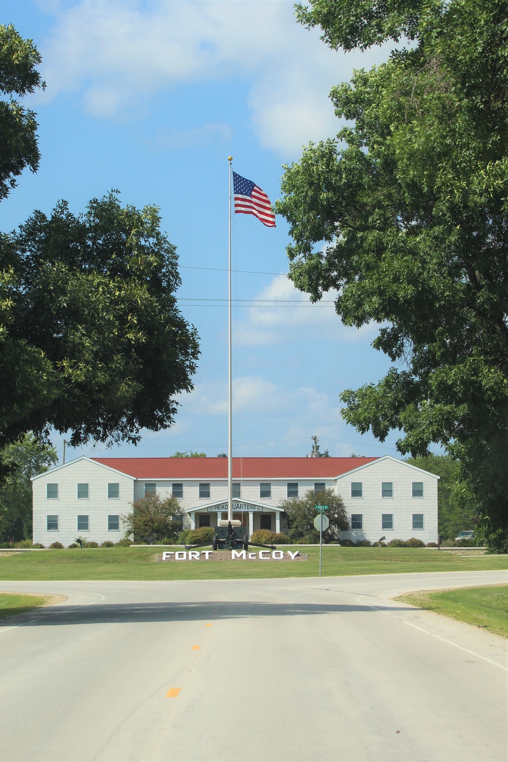 American Flag and Fort McCoy