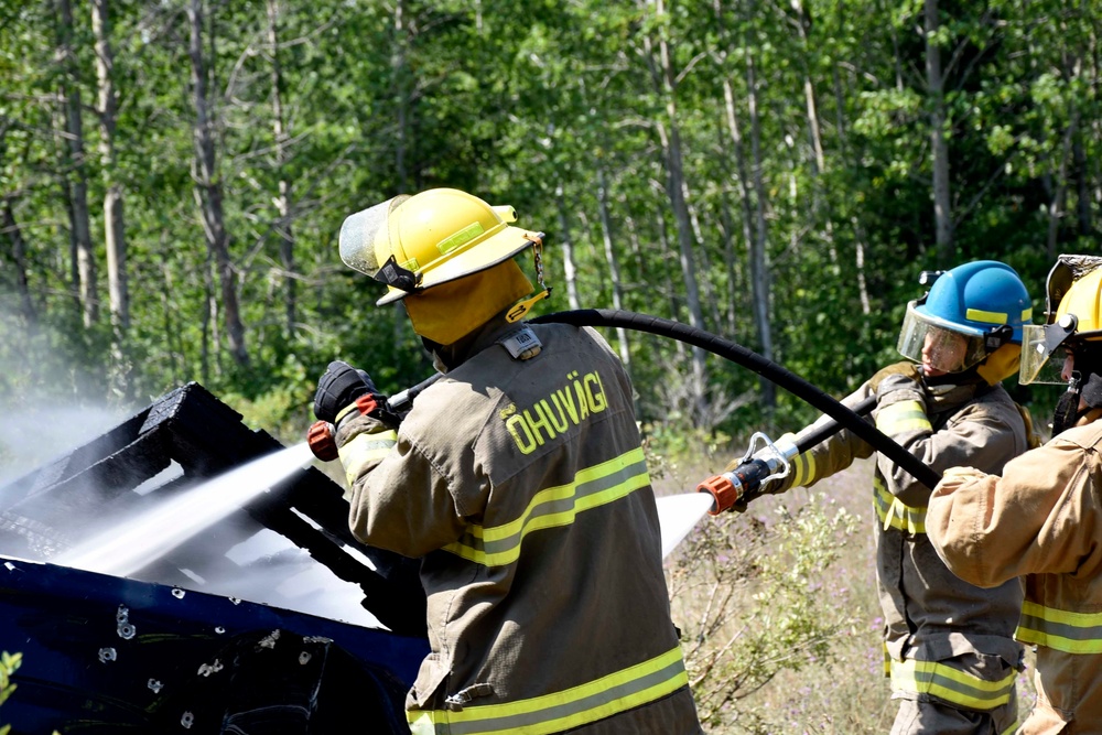 Coalition firefighters train at exercise Northern Strike 18