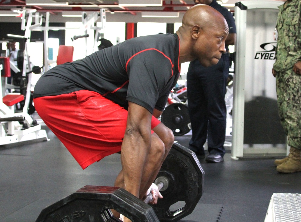 Marines participate in weightlifting competition