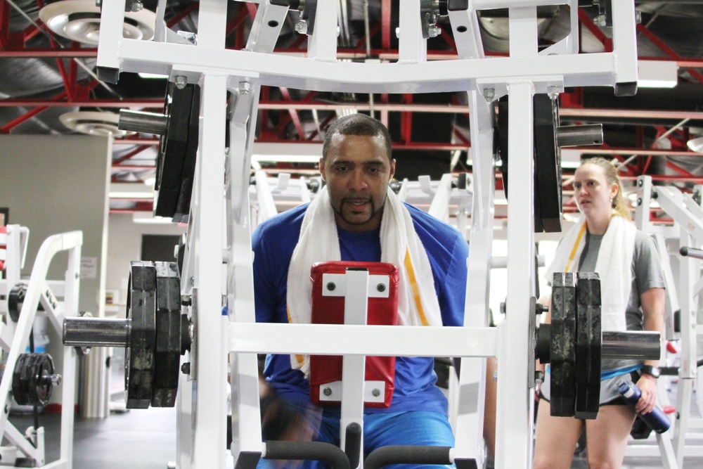 Marines participate in weightlifting competition