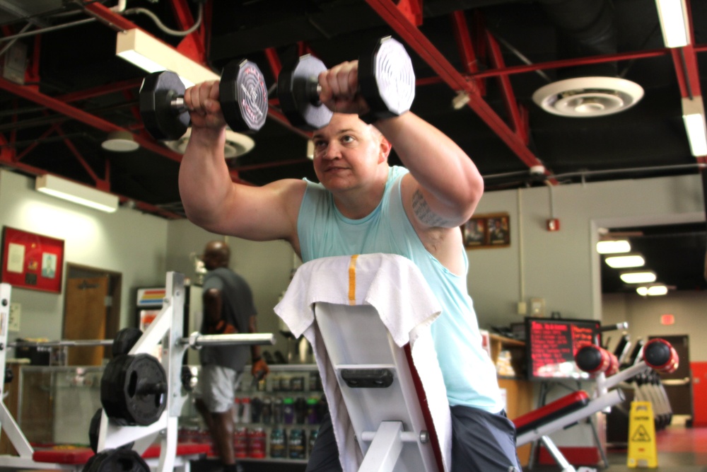 Marines participate in weightlifting competition