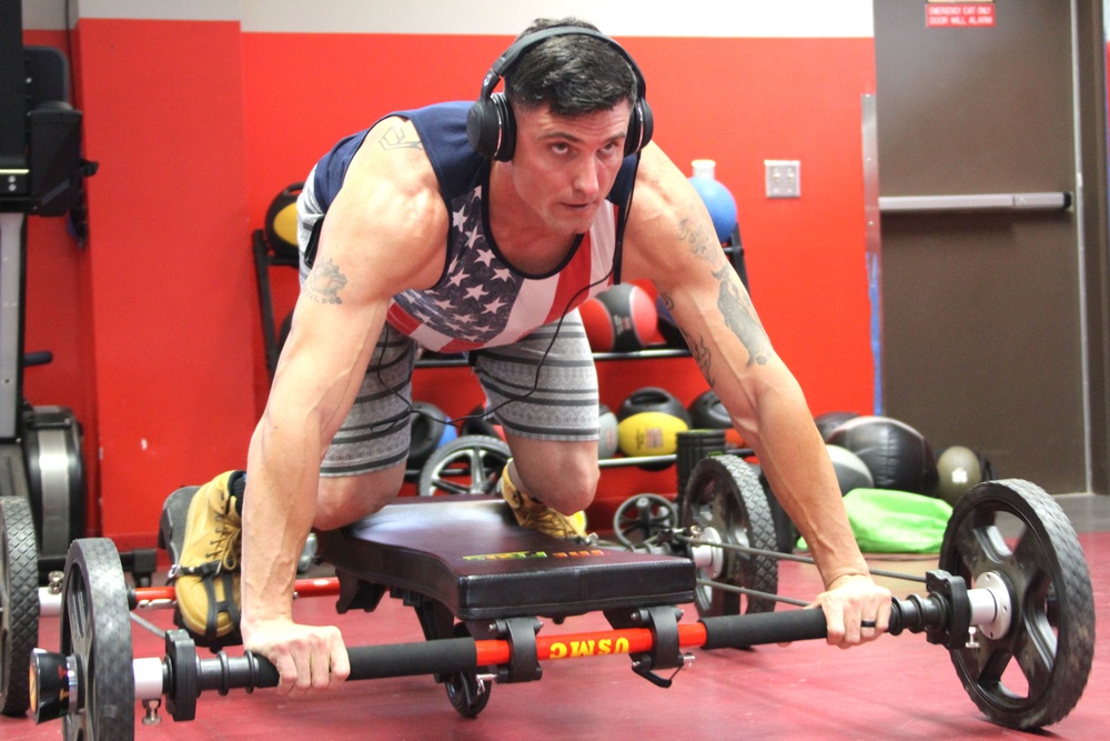 Marines participate in weightlifting competition