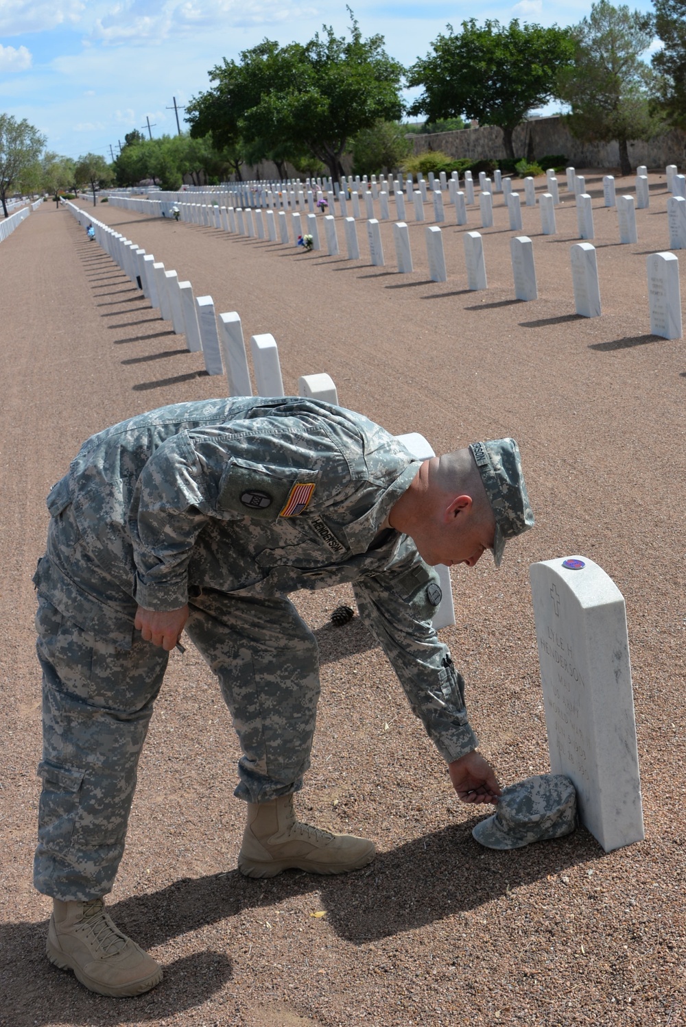 Gravesite promotion to honor grandfather at Ft. Bliss, Texas