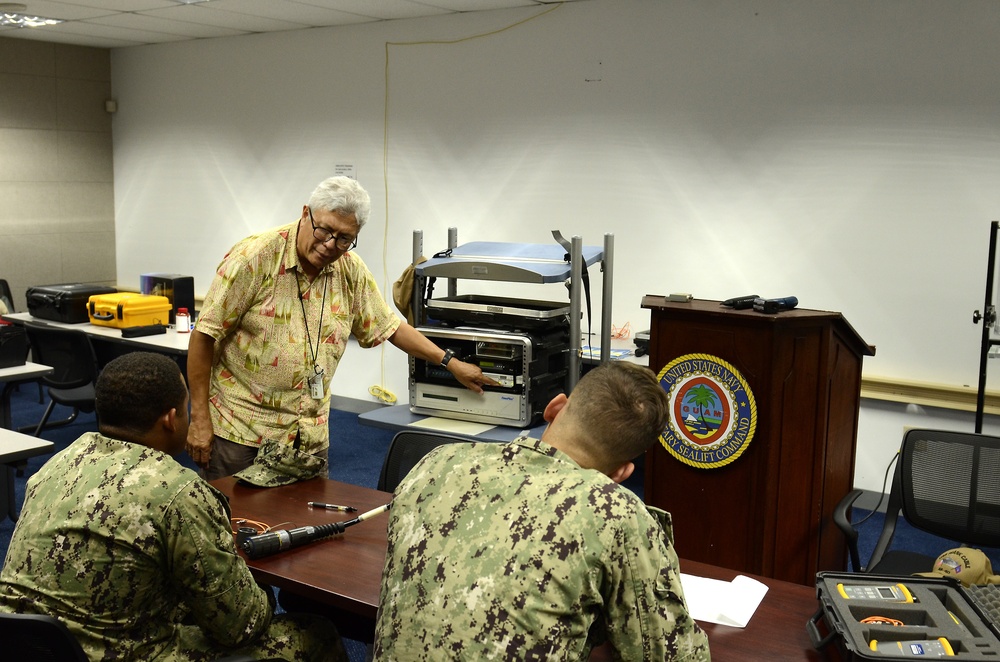 MSC, USS Frank Cable Learn About Fiber Optics