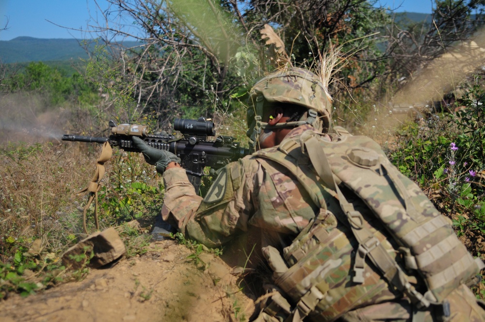 U.S. Soldiers Train during Exercise Platinum Lion's Media Day In Bulgaria