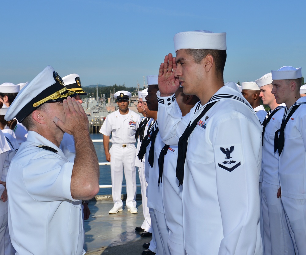 Nimitz Sailors Undergo Inspection