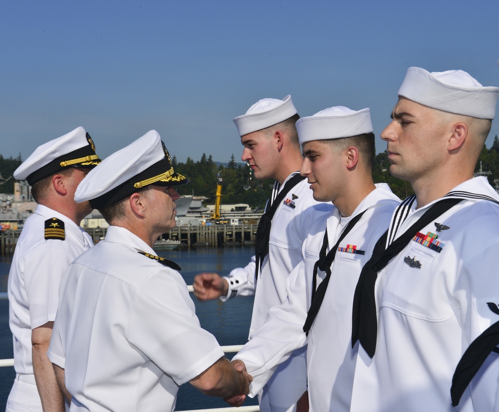 Nimitz Sailors Undergo Inspection