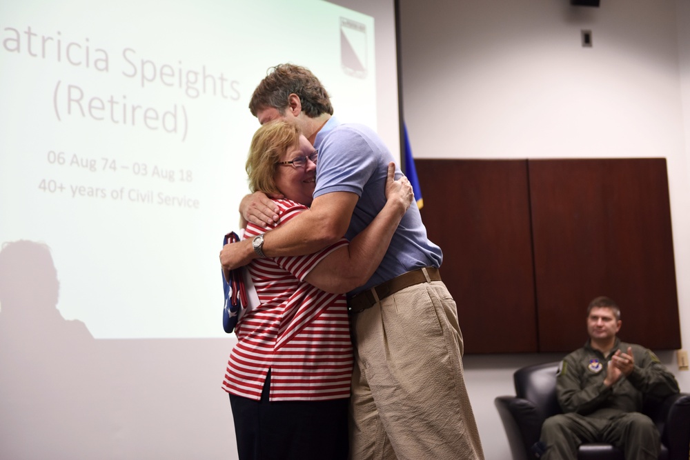 ‘Ms. P’ retires after 40 years of civil service to Air Force