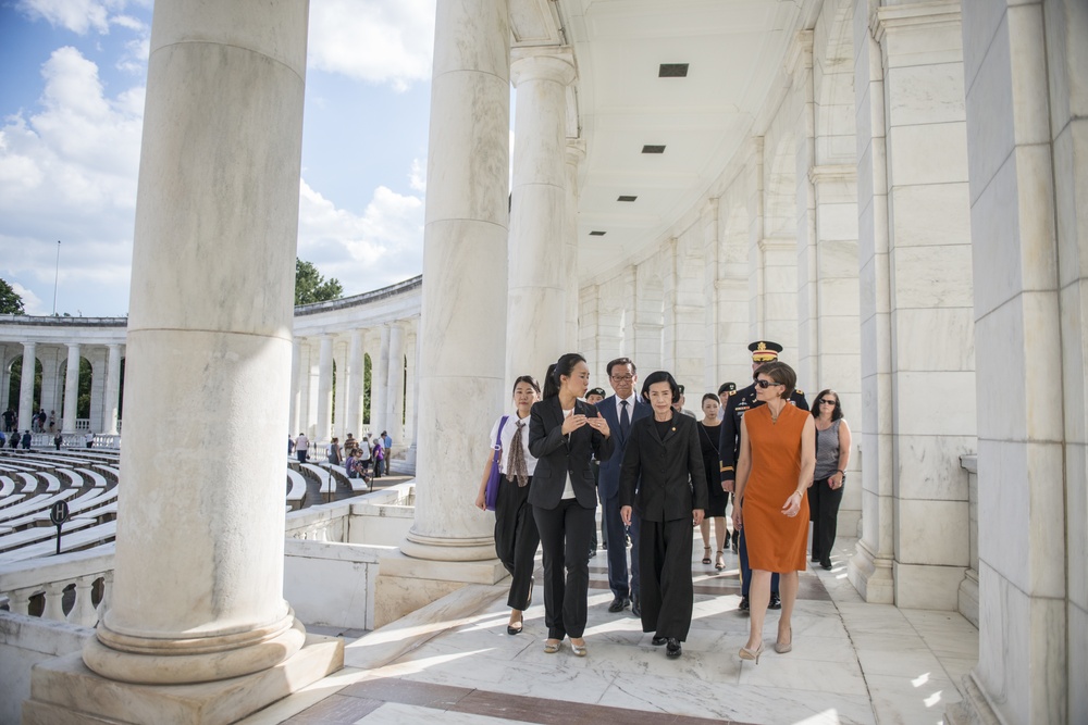 South Korea Minister of Patriots and Veterans Affairs Pi Woo-Jin Participates in a Wreath-Laying at the Tomb of the Unknown Soldier