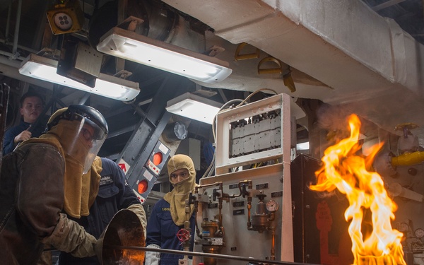 Boiler Light-off aboard USS Bonhomme Richard