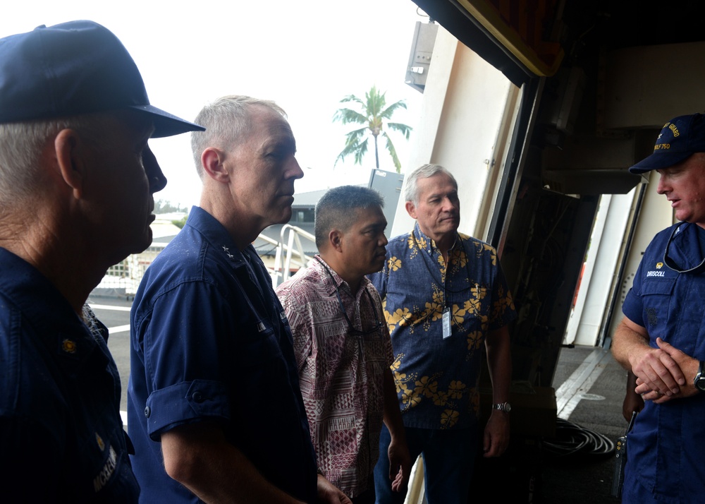 Rear Adm. Kevin Lunday tours Coast Guard Cutter Bertholf